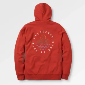 Hoodie en coton recyclé Escapism - Rouge Ocre