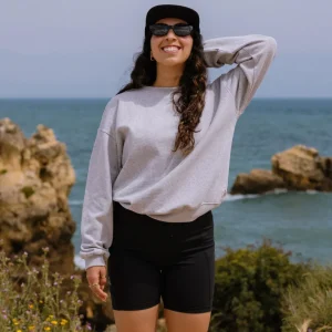 Sweat-shirt femme Heritage - gris chiné